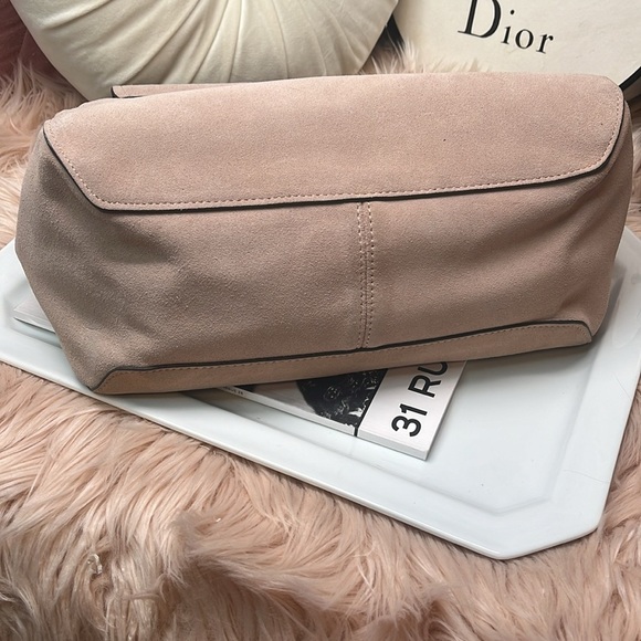 ZARA BLUSH SUEDE TOP HANDLED BAG - Picture 4 of 11